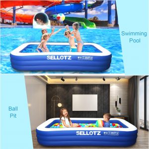 Piscina inflable para niños y adultos, 120 x 72 x 22 pulgadas, piscina familiar gruesa de gran tamaño para niños pequeños, al aire libre, jardín, patio trasero, fiesta acuática de verano