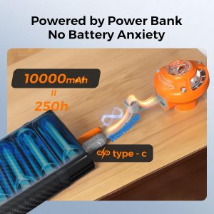 Aerogo GIGA - Bomba de aire para inflables, solo 1 onza ultra mini bomba de colchón de aire portátil para equipo de campamento ultraligero, flotadores de piscina, colchón de aire