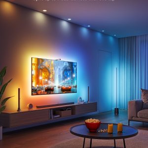 Govee TV Backlight 3 Lite Kit, 11.8ft RGBICW Wi-Fi TV LED Strip Lights for 55-65in TVs with Camera and 15 Inches Smart Light Bars with 4-in-1 Light Beads - Works with Alexa & Google Home