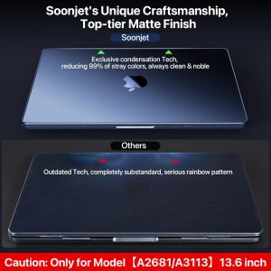 Matte Case for MacBook Air 13/13.6-inch (M5/M4/M3/M2, 2022–2026 Models A3240 A3113 A2681), Lightweight | Scratch & Fingerprint Resistant | Closes Seamlessly | Ideal for Work, Travel & Study