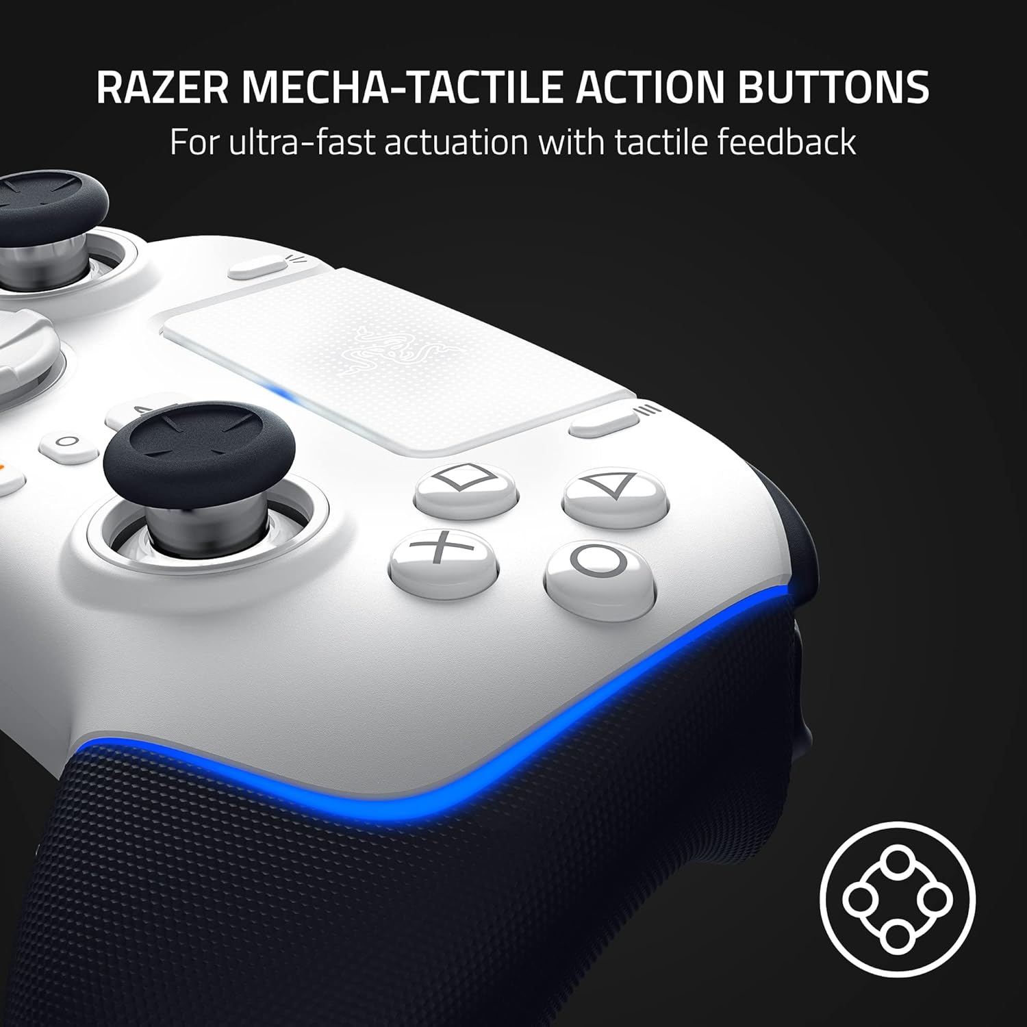Razer Wolverine V2 Pro Wireless Gaming Controller for PlayStation 5 / PS5 PC: HyperSpeed Wireless - Mecha-Tactile Action Buttons - 8-Way Microswitch D-Pad - 6 Remappable Buttons - Chroma RGB - White