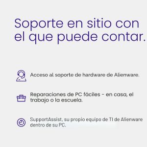 Alienware 16 Aurora Laptop AC16250-Pantalla WQXGA de 16 pulgadas, 16:10, Intel Core 7-240H Series 2, 16 GB DDR5 RAM, 1 TB SSD, NVIDIA GeForce RTX 5060 8GB GDDR7, Windows 11 Home, servicio in situ - Azul