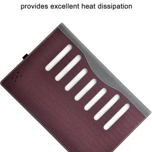 Funda para laptop HP Envy x360 2 en 1 16 ad 16z-ad 16-ac 16t-ac y para HP Zbook Firefly de 16 pulgadas G11, bolsa protectora de piel sintética separable con ventilación térmica (borgoña)