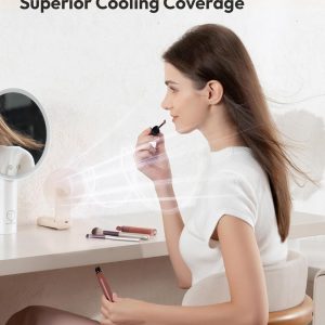Aecooly Ventilador Portátil Delgado, Ventilador de Mano Delgado, Mini Personal Recargable por USB [Tiempo Máximo de Enfriamiento 24H], Pequeño Plegable de Bolsillo Alimentado por Batería para Viajes