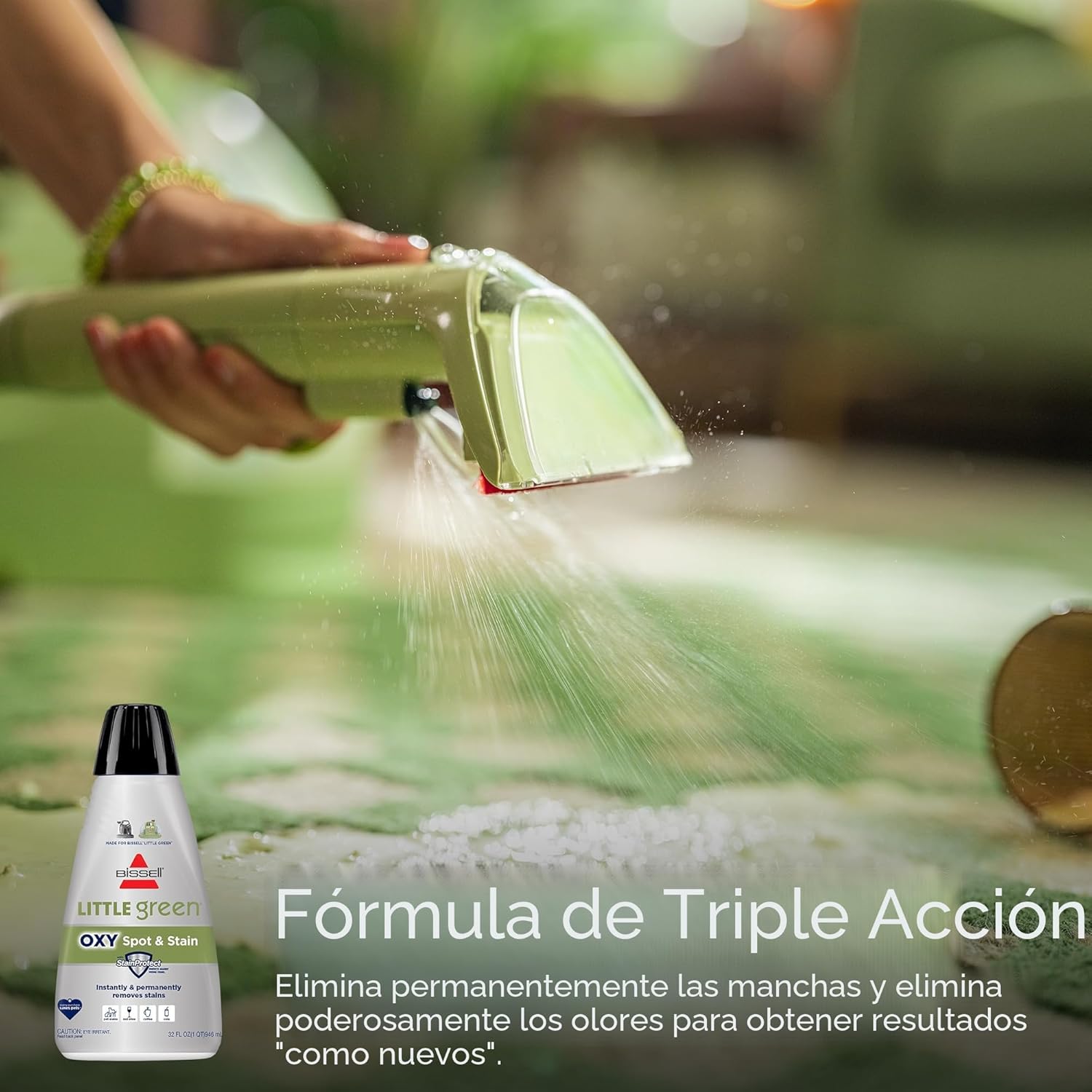 BISSELL Little Green - Limpiador portátil multiusos de alfombras y tapicería, 1400B