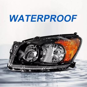 Conjunto de faros delanteros de repuesto para 2009 2010 2011 2012 Toyota Rav4, lámparas de proyector, par de faros delanteros para lado del conductor y del pasajero (negro)