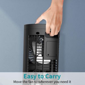 Dr. Prepare Desk Fan Tower Fan Cooling Fan, Portable Oscillating Fan with 3-Speed Options, Dual Air Circulation, 110° Oscillation, 3 Timers, Table Fan for Bedroom Dorm Room Office Desktop, 13 inch