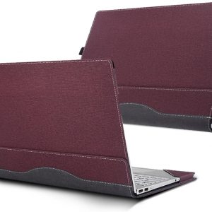 Funda para laptop HP Envy x360 2 en 1 16 ad 16z-ad 16-ac 16t-ac y para HP Zbook Firefly de 16 pulgadas G11, bolsa protectora de piel sintética separable con ventilación térmica (borgoña)