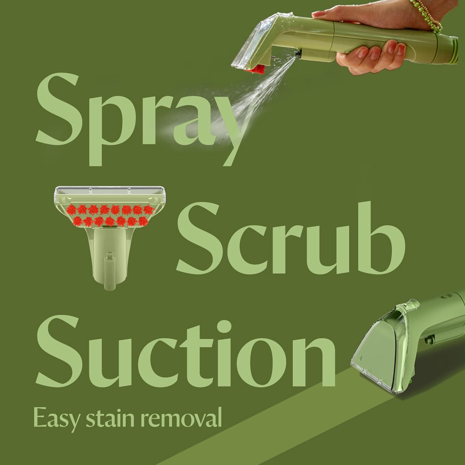 BISSELL Little Green - Limpiador portátil multiusos de alfombras y tapicería, 1400B