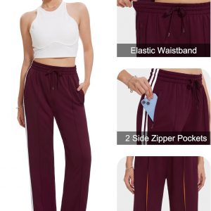 Tapata Women's 28/30/32/34/36 Inseam Track Pants Loose Straight Leg Jogging Sweatpants Warm-Up Sports Athletic Running