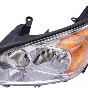 Conjunto de faros delanteros compatible con Toyota RAV4 2009-2012 cromo con ámbar juego de par de faros delanteros de repuesto para lado del conductor y del pasajero