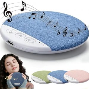 Pillow Speaker for Sleeping, Under Pillow Speakers Bluetooth Pillow Speaker with White Noise Timer Flat, with Stereo Bass Private Sleep Headphones for Adult Kids(Blue)