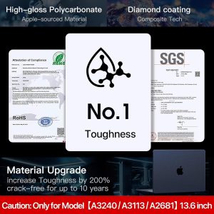 Matte Case for MacBook Air 13/13.6-inch (M5/M4/M3/M2, 2022–2026 Models A3240 A3113 A2681), Lightweight | Scratch & Fingerprint Resistant | Closes Seamlessly | Ideal for Work, Travel & Study