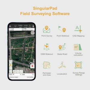 E1 GNSS GPS RTK Base Station Land Surveying Equipment Total Station GNSS Receiver High Accuracy Static Surveying, Coodinates Collection, Point Surveying