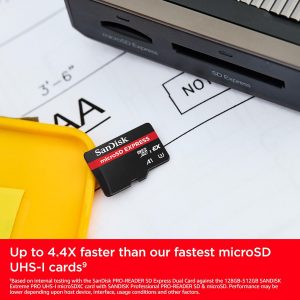 SanDisk 512GB microSD Express Card - Works with Nintendo-Switch 2, Up to 880MB/s Read, Up to 650MB/s Write, 220MB/s Sustained Write, U3, C10 - SDSQXFN-512G-GN4N