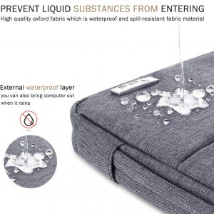 Voova 13 13.6 Inch Laptop Sleeve Case Compatible with MacBook Air 13 M1/M2/M3/M4 2020-2025, MacBook Pro 13/14, IPad Air/Pro 13, Waterproof Slim Computer Bag Cover with Handle, Grey