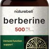 Suplemento de Berberina NatureBell 500mg | 300 Cápsulas Vegetarianas, 97% Berberina HCL Pura – Extracto de Raíz 5:1 – Basado en Plantas, Vegano, Sin OMG