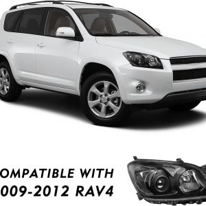 Par de conjunto de faros halógenos para Toyota Rav4 2009-2012 Plug & Play visibilidad nocturna mejorada para seguridad de conducción durante todo el año