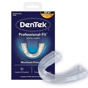 DenTek Protector dental de ajuste profesional, protector bucal para rechinar dientes por la noche, 1 unidad