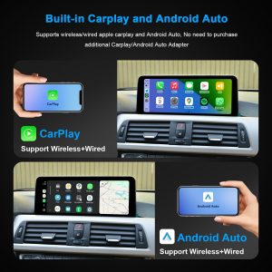 PEMP Linux Screen for BMW 2012-2017 F30 F31 F32 F33 F34 F35 F20 F21 F22 NBT CIC, Support iOS 26 Wired and Wireless CarPlay Retrofit Android Auto 328i 320i Accessories Radio