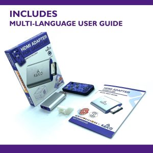 Kaico Gamecube HDMI Adapter Lead for The Nintendo Gamecube Running GCVideo Software. Supports 2X Line-Doubling and Includes Remote Control. A Simple Plug & Play Gamecube Adapter Solution