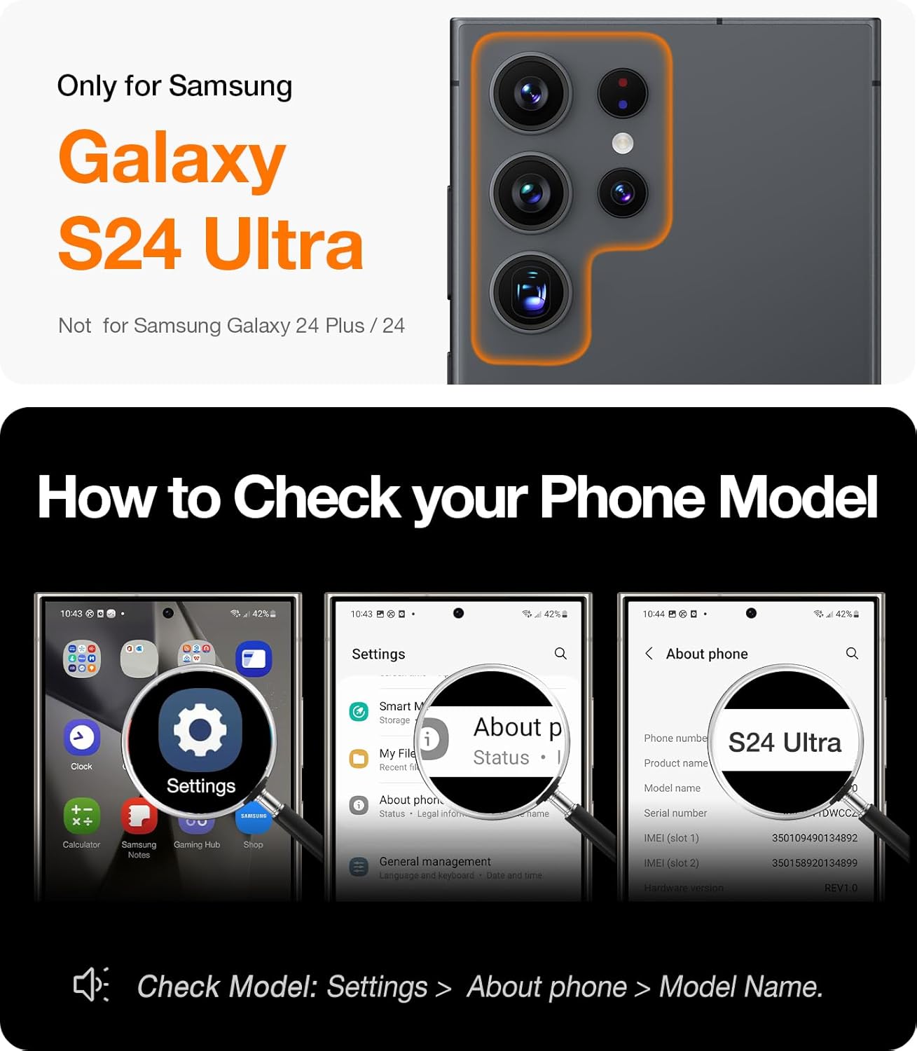 TORRAS Fuerte soporte magnético y sin costuras para Samsung Galaxy S24 Ultra, apto para MagSafe, protección contra caídas de grado mil, soporte para Samsung Galaxy S24 Ultra, parte trasera translúcida/borde negro