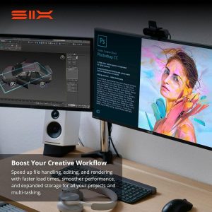 SIX NVME M.2 SSD PCIe 4.0-1TB m.2 2280 ssd, Read UP to 7350MB/s 1TB for Gaming PS5 Memory Storage Expansion with Heatsink, Internal Solid State Hard Drive PCIe gen 4x4 Nvme for Laptop Desktop pc