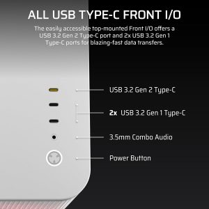 CORSAIR AIR 5400 LX-R RGB iCUE Link - Carcasa panorámica de PC de torre media de triple cámara - 3 ventiladores LX-R RGB de rotor inverso preinstalados, conductos de bajo ruido y alto flujo de aire
