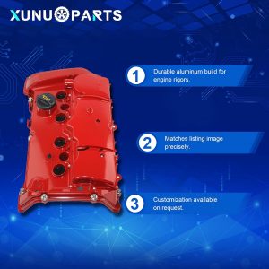 N13 Upgraded Aluminum Valve Cover Compatible with BMW 116i 316i 118i 120i N13B16A Replace# 11127646553 11127601863