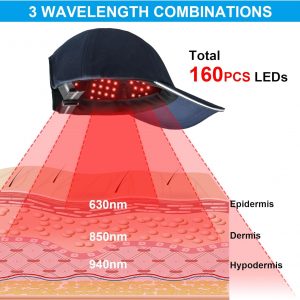 Terapia de luz roja para el crecimiento del cabello Sombrero de luz roja Casco para el crecimiento del cabello Salud del cuero cabelludo
