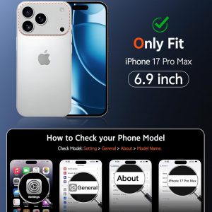 FNTCASE for iPhone 17 Pro-Max Case: Clear Magnetic Phone Cases with Screen Protector Compatible with Magsafe Slim Anti Yellowing Rugged Shockproof Protective Transparent Cell Cover (A-Clear)