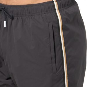 BOSS Men's Iconic Stripe Swim Trunks