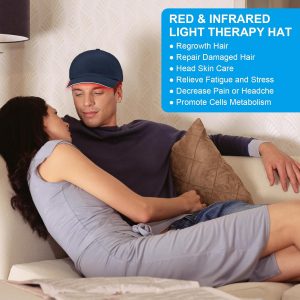 Terapia de luz roja para el crecimiento del cabello Sombrero de luz roja Casco para el crecimiento del cabello Salud del cuero cabelludo