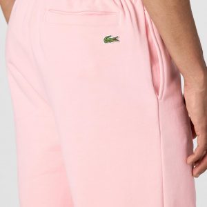 Lacoste Pantalones cortos de ajuste regular para hombre con cintura ajustable de 4 pulgadas