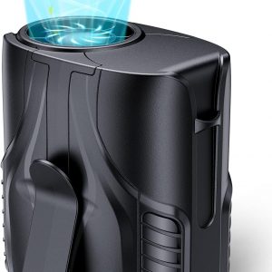 Portable Personal Waist Fan& Neck Fan, 14000RPM Brushless Motor, 40H Runtime Rechargeable, 6-Speed Quiet Operation, Clip-On Personal Body Cooling for Camping/Worksites/Outdoor