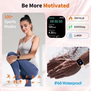 2026 Upgraded Smart Watch Alexa Built-in【1.83" HD Touchscreen】【BT5.3 Call, 100+ Sports Modes & IP68 Waterproof】 Fitness Tracker 24/7 Heart & Sleep Monitor for Android iOS Men Women