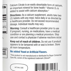 21st Century Vitamins Calcium Citrate Plus D3 Maximum Tablets, 400 Count
