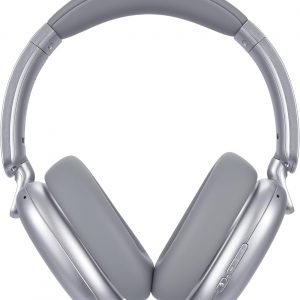 RORSOU C6 Active Noise Cancelling Headphones, Wireless Over Ear Bluetooth Headphones, 60H Playtime, Lightweight Folding Deep Bass Comfort Fit Ear Cups Headset with Mic for iPad/Travel/PC/Home Silver