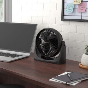 Amazon Basics Ventilador circulador de aire, ventilador de escritorio para dormitorio, hogar y oficina, con cabezal de inclinación de 90 grados, 3 ajustes de velocidad, ligero (3 libras), 35 vatios