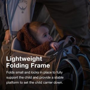 Osprey Poco LT Lightweight Child Carrier Backpack - Compact, Travel-Ready Kid Carrier with Sunshade and Adjustable Fit - Lightweight, Comfortable Hiking Carrier for Toddlers