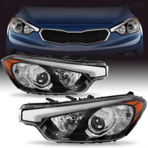 Compatible con faros delanteros Kia Forte Koup 2014 2015 2016 montaje Forte5 faro halógeno lado del pasajero y conductor