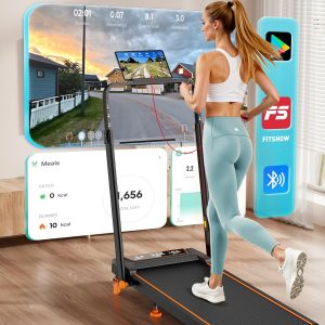 Walking Pad with 12% Incline/Adjustable Height, Upgraded 3.5HP Walking Pad with Handle Bar, 4 in 1 Foldable Under Desk Treadmill, Electric Portable Treadmills for Home 350LBS, LED Display