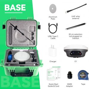 E1 GNSS GPS RTK Base Station Land Surveying Equipment Total Station GNSS Receiver High Accuracy Static Surveying, Coodinates Collection, Point Surveying