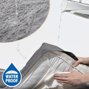 Comfort Expression Orthopedic Dog Bed for Extra Large Dogs 42x30 Inch, Waterproof Egg Crate Foam XL Pet Bed with Removable Bolsters, Dog Couch with Washable Cover & Non-Slip Bottom, Grey