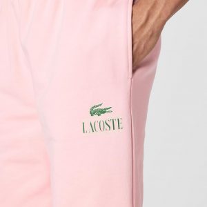 Lacoste Pantalones cortos de ajuste regular para hombre con cintura ajustable de 4 pulgadas