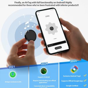 Air Tags for Android,Air Tags-1 Pack Android,Air Tracker Tags with 1 Case,2 Year Battery Life,Google Find Trackers for Google'S Find Hub App,IP65 Waterproof Luggage Tracker Tags for Keys
