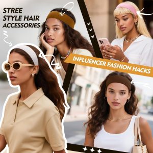 Headbands for Women Valentines Day Gifts for Her - 8 Pcs Head Bands Non Slip for Women's Hair Accessory Stretchy Fabric Headband for Workout Sport Yoga Running Christmas Birthday Gifts for Women