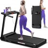 Treadmill with Handles, 2026 Upgraded Small Treadmills Home, Portable Electric Treadmills for Home 300 lbs Capacity,Walking Pad Treadmill,Lightweight Foldable Walking Pad,LED Display