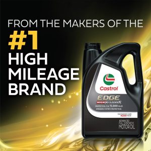 Castrol EDGE High Mileage 5W-30 Aceite de motor sintético avanzado completo, 5 cuartos de galón