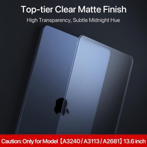 Matte Case for MacBook Air 13/13.6-inch (M5/M4/M3/M2, 2022–2026 Models A3240 A3113 A2681), Lightweight | Scratch & Fingerprint Resistant | Closes Seamlessly | Ideal for Work, Travel & Study